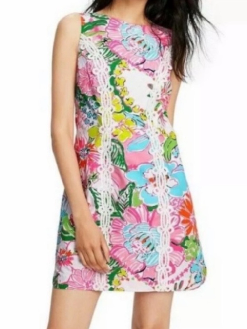 Lilly Pulitzer for Target Floral Shift Dress in Pink, Blue, Green, Yellow